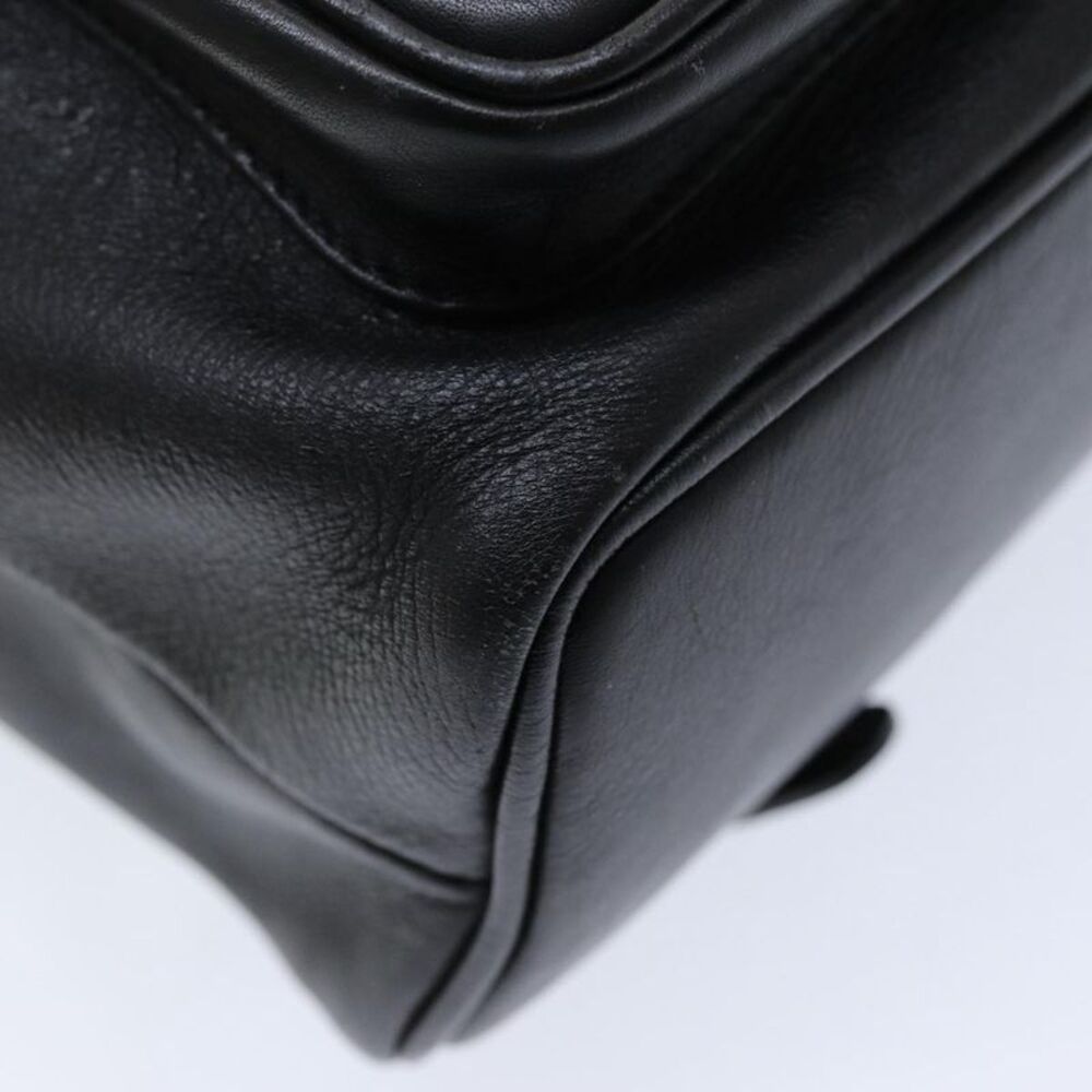 Gucci Vintage Bamboo Backpack Leather Black Leather Backpack Bag - Picture 10 of 16